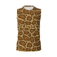 thumbnail image 6 of Lsque Snake Skin Print Men's Cotton Blend Sleeveless Muscle Shirts (S-3XL)- Moisture Wicking, Odor Protection, UPF 30+,Large, 6 of 8