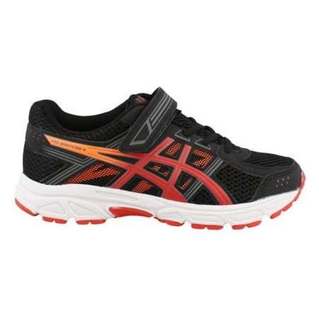 Boy's Asics, Gel Contend 4 GS Running Sneakers BLACK / RED 4