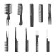 thumbnail image 2 of Juego de peines profesionales con 10 piezas, kit de herramientas de peinado antiestático para todo tipo de cabello., 2 of 5