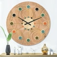 thumbnail image 2 of Designart 'Gold Rose Abstract Geometry Luxury' Mid-Century Modern Wood Wall Clock, 2 of 5