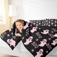 thumbnail image 4 of jejeloiu Kawaii Ghost Spider Bedding Comforter Set,Halloween Theme Twin Comforter Sets,Pink Black Bedding Set For Girls,Lightweight Room Decor Reversible,2pcs, 4 of 8