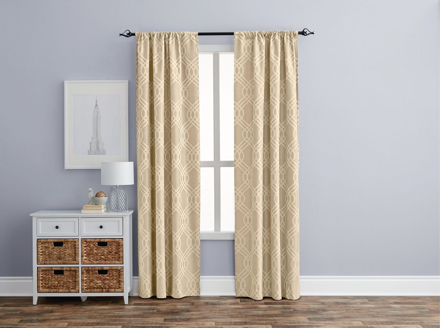 Eclipse Zana Trellis 63" Blackout Rod Pocket Window Panel