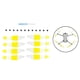 thumbnail image 4 of Hélices de repuesto Macarena para Mini Piezas de Tornillo de aire Amarillo Blanco 8 piezas, 4 of 7