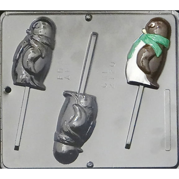 2120 Penguin Lollipop Chocolate Candy Mold