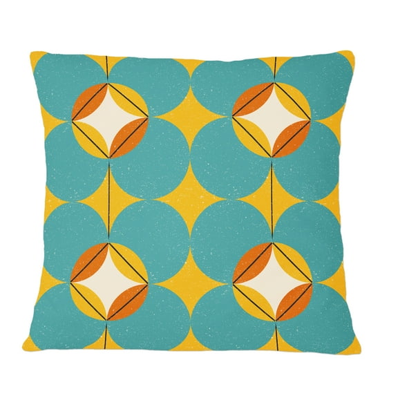 Designart Diamond Retro IV' Mid-Century Modern Throw Pillow - 12x20
