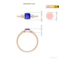 thumbnail image 4 of ANGARA Natural Classic Cushion Tanzanite and Diamond Three Stone Ring in 14K Rose Gold for Women (Size-5mm) | December Birthstone, Anniversary, Jewelry Gift for Women | Natural Tanzanite Ring, 4 of 8
