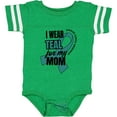 thumbnail image 3 of Inktastic I Wear Teal for My Mom Ovarian Cancer Awareness Boys or Girls Baby Bodysuit, 3 of 5