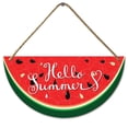 thumbnail image 1 of Eveokoki Watermelon Door Sign Hello Summer Door Hanger Wood Front Door Wreath Decor Wall Hanging Housewarming Gift Home Decor, 1 of 5