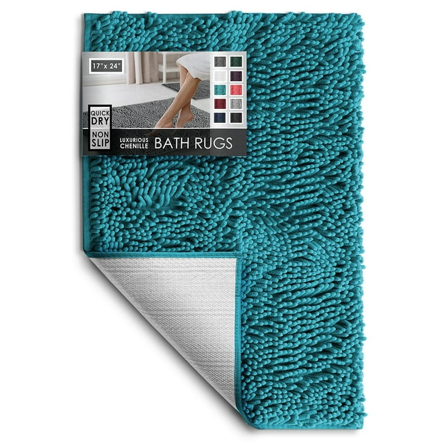 Alfombra de Baño Hearth & Harbor Chenille Antideslizante 43x61 cm