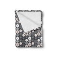 thumbnail image 2 of Beige and Grey Soft Flannel Fleece Throw Blanket, Circular Round Motifs with Polka Dots, Cozy Plush for Indoor and Outdoor Use, 50" x 70", Dimgray Pale Salmon, by Ambesonne, 2 of 5