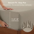 thumbnail image 5 of California Design Den King Fitted Sheet Only - 600 Thread Count 100% Cotton Sateen, Deep Pocket Bottom Fitted Sheet - Cool Taupe, 5 of 10