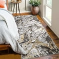 thumbnail image 2 of Haperlare Contemporary Abstract Runner Rugs for Hallway Entryway Machine Washable Non Slip Laundry Indoor Floor Runner Rug,Grey,2'x6', 2 of 7