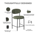 thumbnail image 4 of Better Homes & Gardens Boucle Counter Stool, Green Boucle, 4 of 12