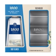 1800 Tequila Blanco with Taco Holder, 750 ml Glass Bottle, 40% ABV