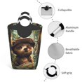 thumbnail image 4 of KLL Jungle Hat Bear Laundry Hamper,Large Canvas Fabric Lightweight Storage Basket Toy Organizer Dirty Clothes Collapsible Waterproof, 4 of 6