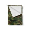 thumbnail image 2 of Camo Soft Flannel Fleece Blanket, Grunge Graphic Camouflage Summer Theme Armed Forces Uniform Inspired Dark, Cozy Plush for Indoor and Outdoor Use, 70" x 90", Green Pale Green Brown, by Ambesonne, 2 of 6