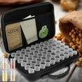 thumbnail image 1 of KEINXS Garden Seed Storage Organizer Box - 60 Slots Seeds Organizer with Foam Insert Plastic Storage Containers Label Stickers Seed Envelopes Plant Tags Funnel  Vegetable Seed Storage Cas, 1 of 10