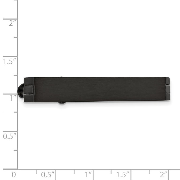 7mm Stainless Steel Brushed Finish Engravable Tie Bar Clip 7mm Stainless Steel Brushed Finish Engravable Tie Bar Clip