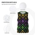 thumbnail image 3 of Naloa Mardi Gra Geometric Basketball Jersey Reversible Men's Mesh Athletic Sports Shirts Training Practice S-4XLSmall, 3 of 6