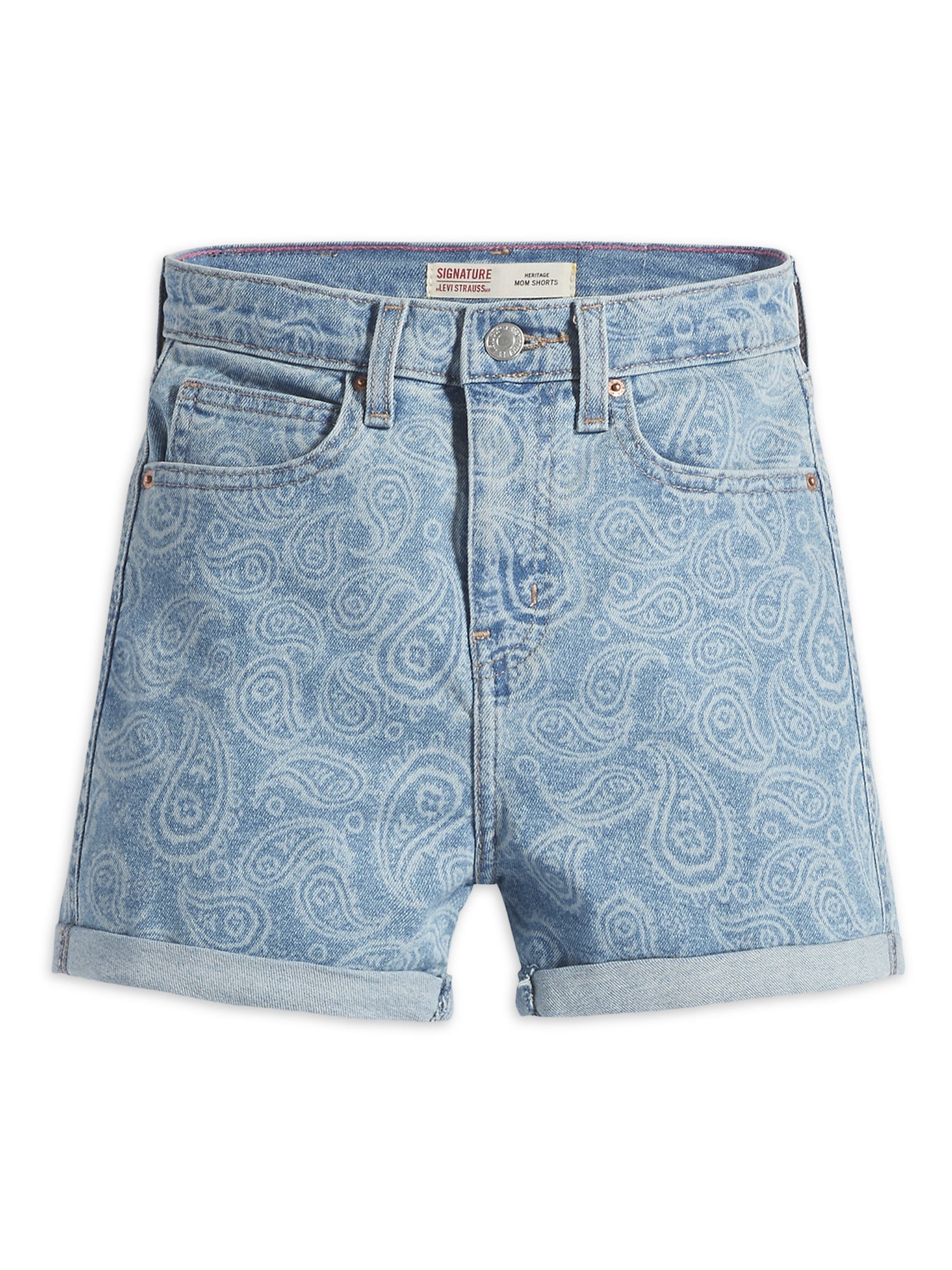 Signature By Levi Girls Heritage High Rise Mom Shorts, Sizes 518