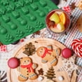 thumbnail image 6 of 2 Pcs Mini Christmas Candy Molds, Silicone 60 Cavity Chocolate Mold, Tree Santa Snowman Stocking Bell Gingerbread Shape Gummy Making Set, Food Grade for Gifts Cookies Dog Treats, 6 of 8