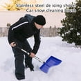 thumbnail image 5 of Ergonomic Anti-Slip Snow Shovel - Portable Heavy-Duty Design with Reinforced Aluminum Blade for Driveway, Patio & Outdoor Winter Maintenance (Saffron), 5 of 6