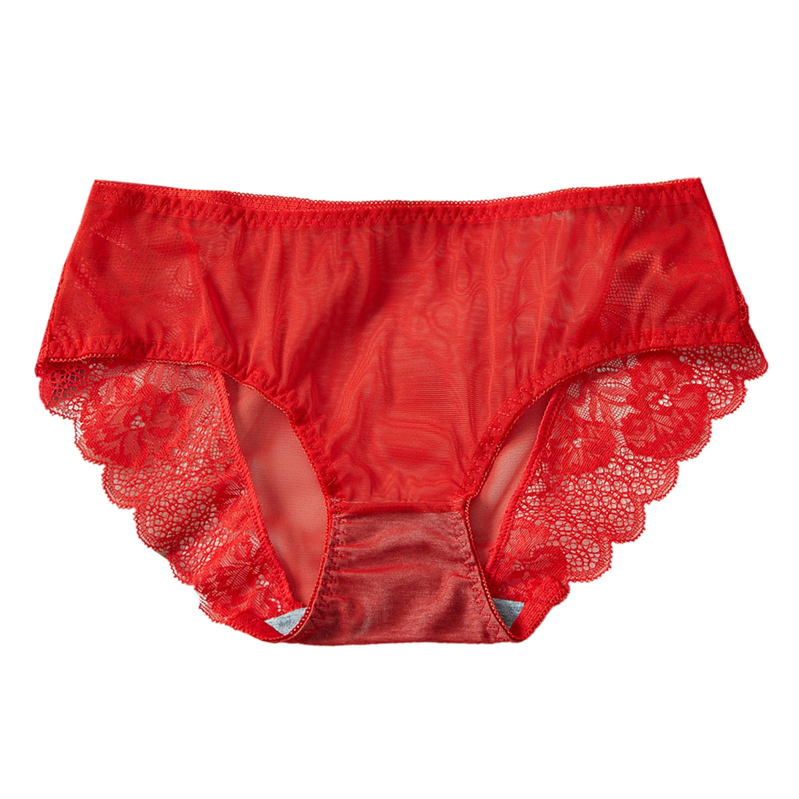 Panties For Women Red Lace Breathable Lace Hollow Out And Raise The Pure  Brief Underwear