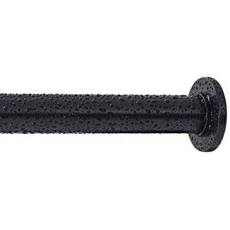 Ivilon Tension Curtain Rod - Spring Tension Rod for Windows or Shower, 36 to 54 Inch. Black