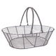 thumbnail image 5 of Cesta organizadora de almacenamiento para frutas y verduras de alambre de hierro para baño y hogar. Gris plata, 5 of 9