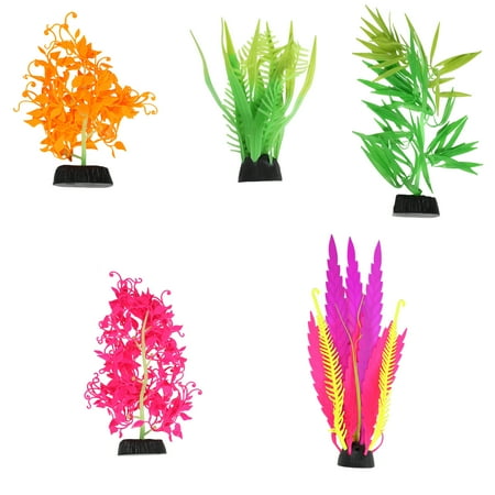 Penn-Plax Aqua-Plants Silicone Flow Plant Bundle – 5 Pieces