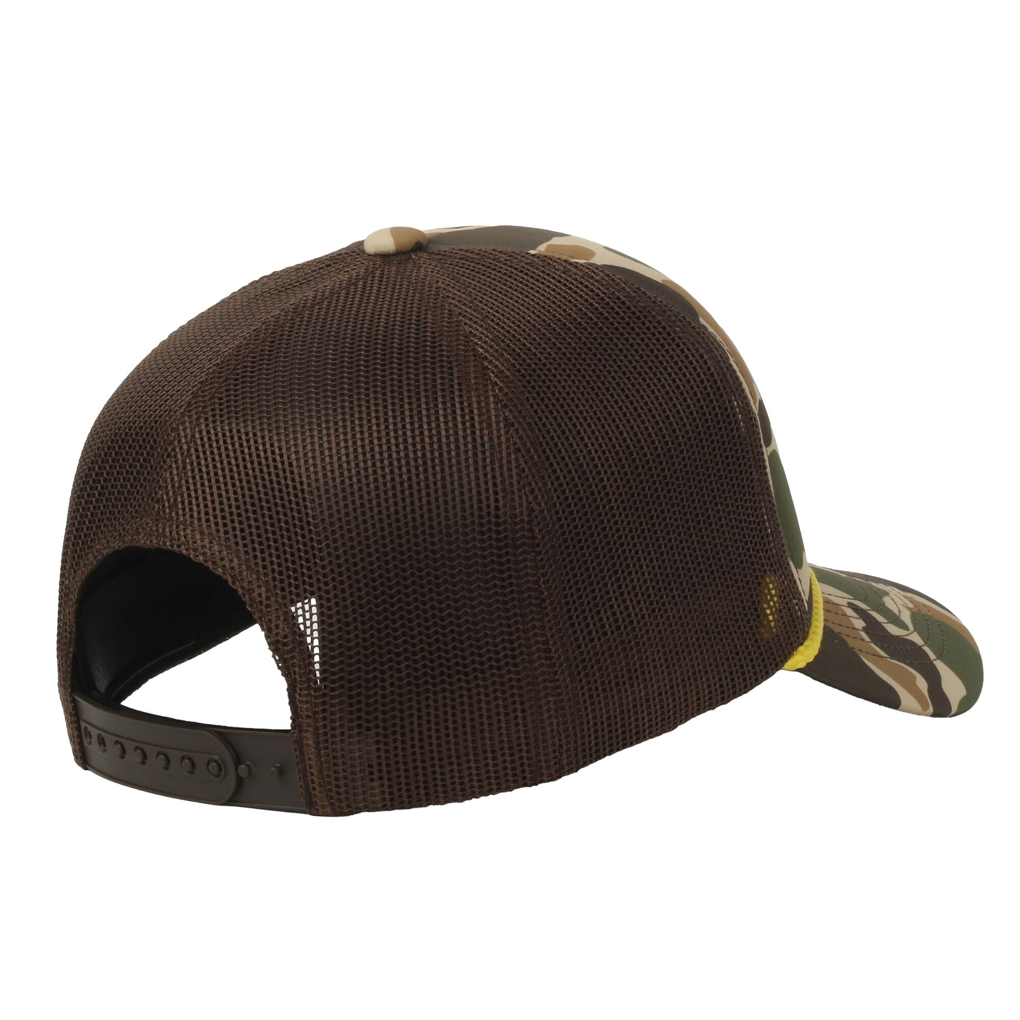 Outdoor Cap Woodland Camo 5-Panel Cap – Foam Front, Pre-Curved Visor, Snapback, One Size
