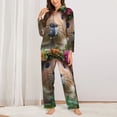 thumbnail image 2 of Fotbe Flower Crown Guinea Pig Pattern Long Sleeve Pajama Set for Women,Sleepwear Set,2-piece Loungewear Set,Soft PJs Comfy Nightwear with Pockets -XX-Large, 2 of 7