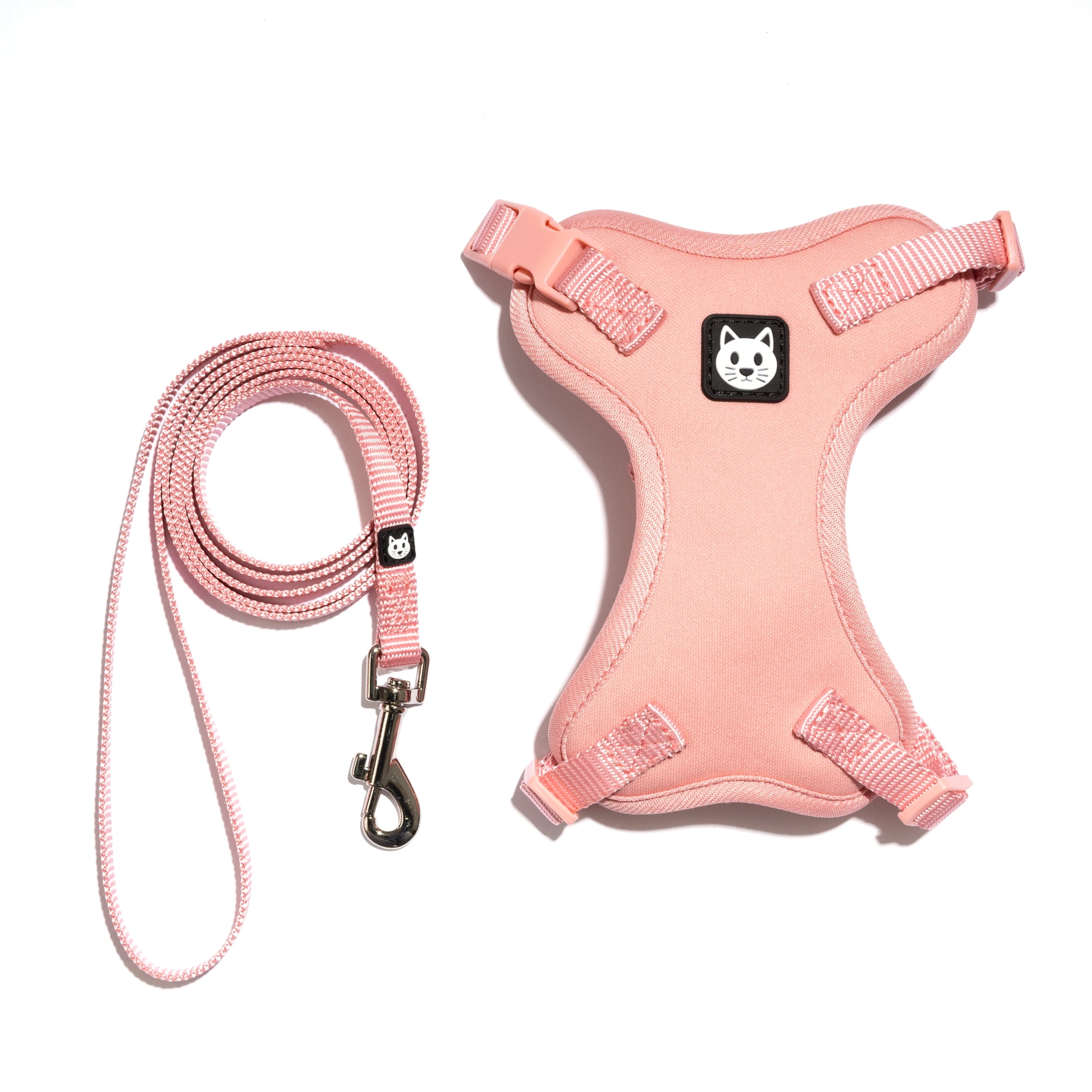 Vibrant Life Adjustable Cat Harness and Leash, Solid Blush