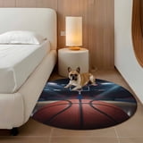 Basketball Round Area Rug 3Ft Washable Small Circle Rugs for Kitchen ...