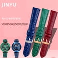 thumbnail image 2 of Correa de reloj de piel de vaca para mujer de 17 mm para SWAROVSKI 5547642 5452498 5452501 Correa de reloj Pulsera de cuero de color verde vino rojo azul, 2 of 5