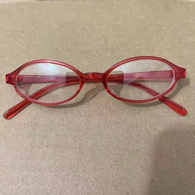 Gafas retro de montura pequeña ovalada con degradado azul y verde, montura de gafas lisas, se pueden equipar con forma miope para mujeres