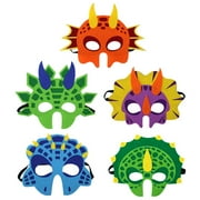 RENACLIPY Dinosaur Party Masks Assorted Color 3Pcs 9.4 x 8.7 x 0.1in Felt Cloth
