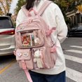 thumbnail image 2 of Mochilas bonitas para mujer 2022, mochila escolar de nailon multibolsillo impermeable para estudiantes, niñas, Kawaii, mochila para ordenador portátil, Mochilas Tan Jianjun  unisex, 2 of 2