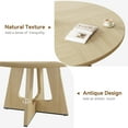 thumbnail image 3 of EDTara Large 47-Inch Round Wood Dining Table, Seats 4-6, Sturdy Construction, No Chairs, 3 of 6