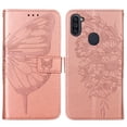thumbnail image 2 of Galaxy A11 Phone Case, Dteck Embossed Butterfly Magnetic Flip PU Leather Wallet Foilo Case Stand Protective Cover with Hand Strap [Built-in card slots/money pocket] for Samsung Galaxy A11, Rosegold, 2 of 5