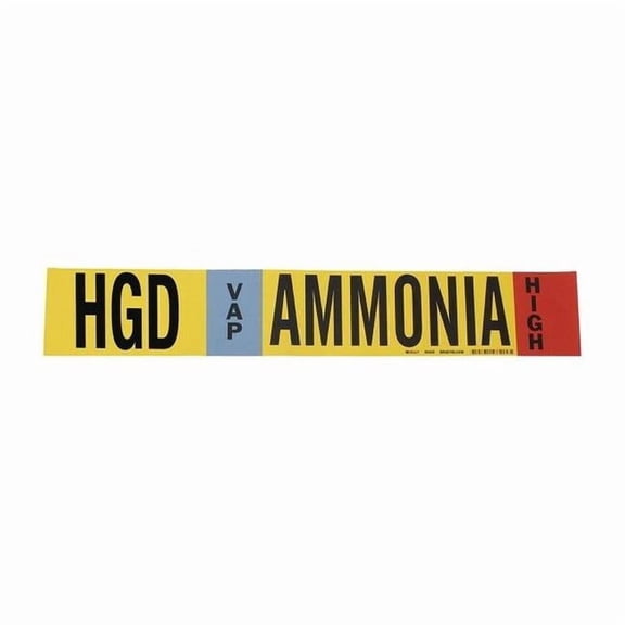 Brady Ammonia Pipe Marker,HGD,2 to 8In 57985