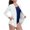 White, variant on Kureaily Women's Lightweight Summer Cardigan Long Sleeve Sun Knit Cover Up Soft Breathable Loose Fit Casual Outerwear With Pockets Long Sleeve Cardigan