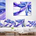 thumbnail image 4 of Designart Fractal Bright Blue Flower - Floral Throw Pillow - 18x18, 4 of 5