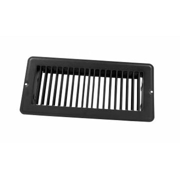 JR Products 02-29185 Undampered Floor Register - Black, 4" x 10"