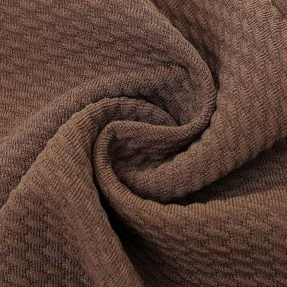 Coffee Liverpool Bullet Textured Fabric by the yard 4 Way Stretch Solid