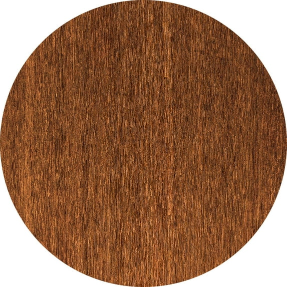 Ahgly Company Indoor Round Abstract Orange Modern Area Rugs, 6' Round