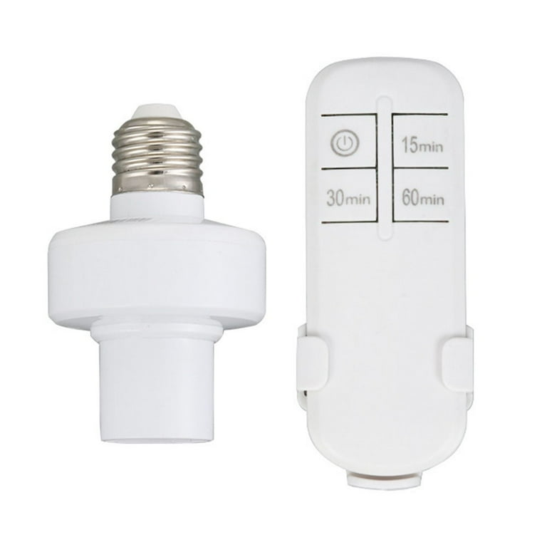 Wireless Remote Control Light E27 Screw Bulb Base Bracket Cap Socket Switch