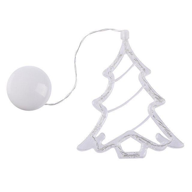 1 Uds luces LED de Navidad Yeacher lámpara de cadena de hadas con ventosa para el hogar Año Nuevo