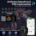 thumbnail image 3 of Lostrain Reloj Inteligente Hombre y Mujer,Smartwatch Deportivo 1.96" HD Pantalla táctil con Llamada Bluetooth,Pulsera Inteligente Impermeable Monitor De Frecuencia Cardíaca/SPO2/Presión Arterial, 3 of 5