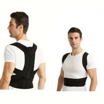 Teeuard Adjustable Posture Corrector for Men&Women-Lumbar, Pain Relief Back Brace-Black Medium